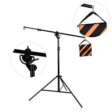 Pxel LS-BM Heavy Duty Light Stand Boom Arm with and Sandbag for Weight For Photo Studio Lighting or Microphone