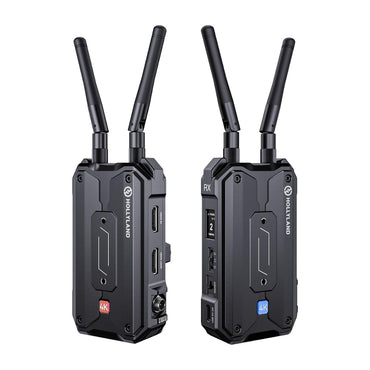Hollyland PYRO H 4K UHD HDMI Dual Band Wireless TX + RX Video Transmitter and Receiver Transmission System Set with LOS Transmission Range Up to 400 Meters, 60ms Low Latency, and Smart Channel Scan for Live Streaming, Broadcasting, and Recording
