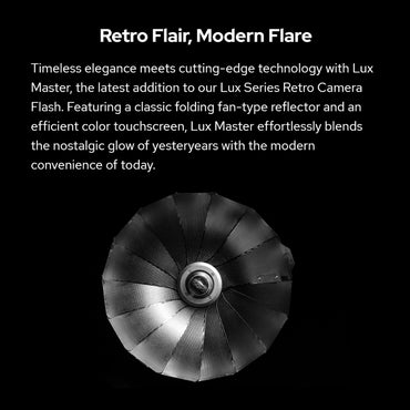 Godox Lux Master 2.4GHz Wireless TTL HSS Retro Camera Flash with Max 100m Operatiol Range and 2980mAh Battery for Photography