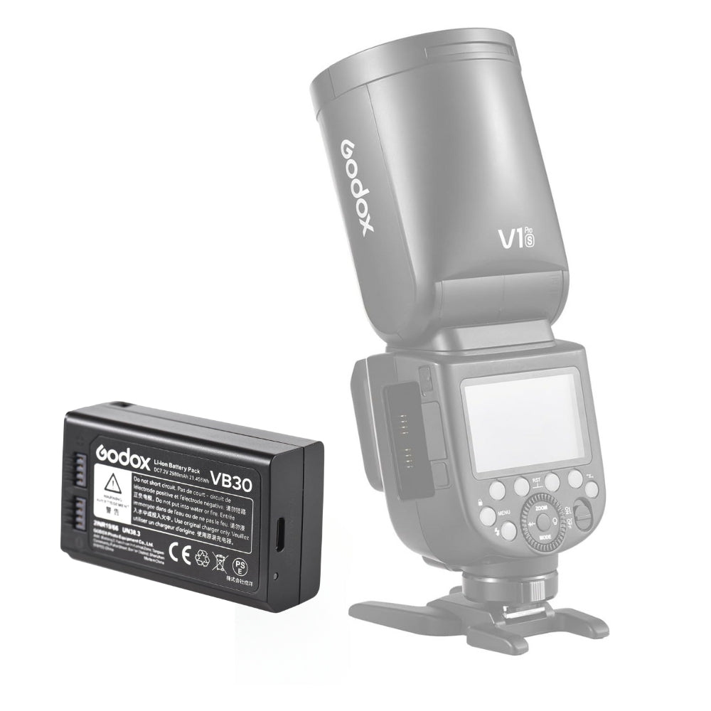 Godox VB30 Rechargeable 2980mAh Lithium-Ion Battery Pack for V1 Pro Series Flash Speedlite