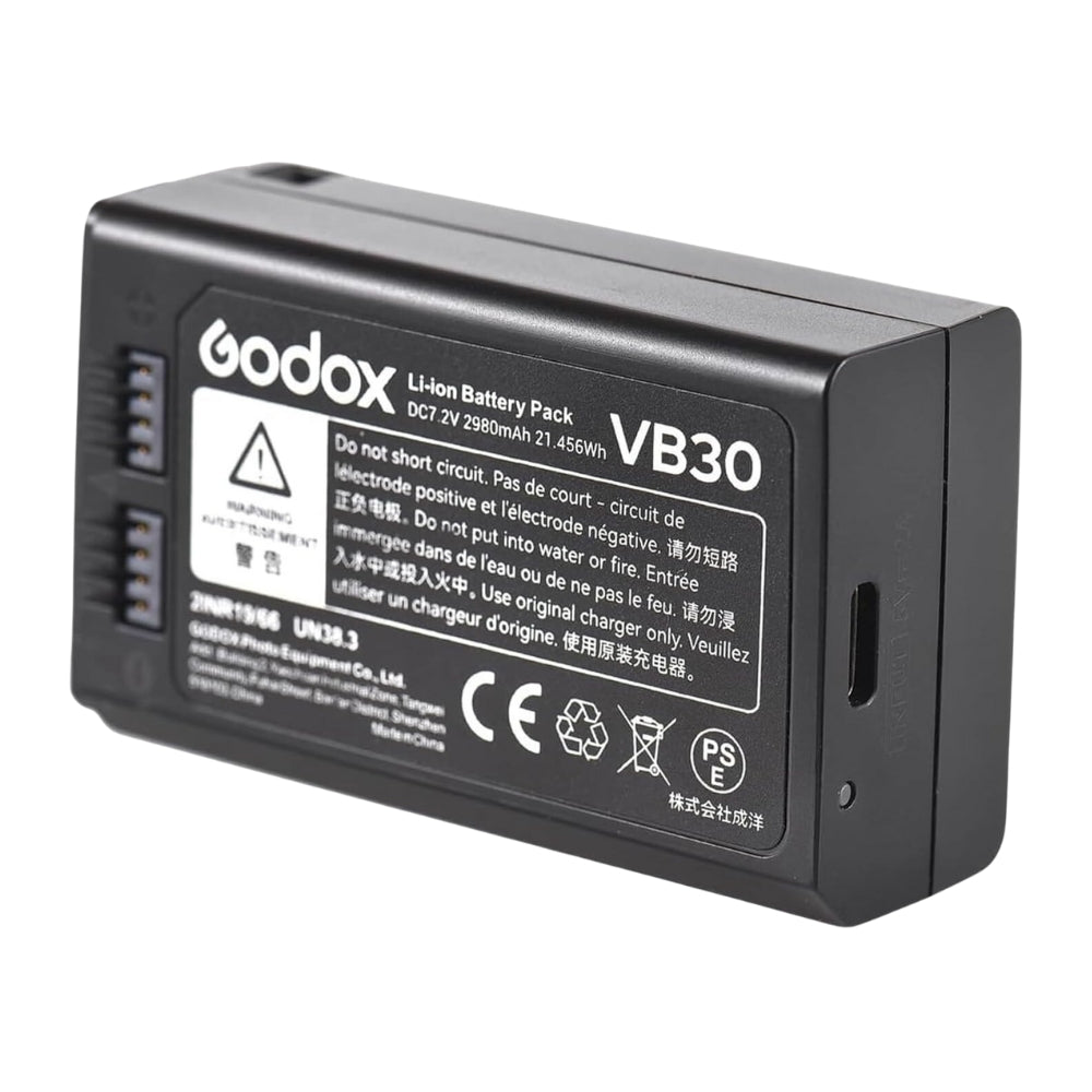 Godox VB30 Rechargeable 2980mAh Lithium-Ion Battery Pack for V1 Pro Series Flash Speedlite
