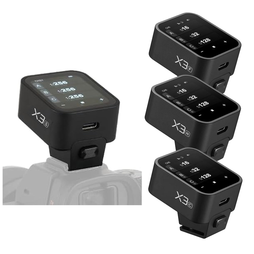 Godox X3 850mAh TTL Wireless Flash Trigger X3C X3N X3F X3S X3L Transmitter with OLED Touchscreen Display, 32 Channels & 99 IDs, 2.4GHz with Max 100m Range, High-Speed 1st & 2nd Curtain for Leica Canon Nikon FUJIFILM Sony