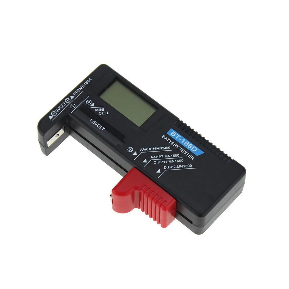 Eagletech BT-168d AA/AAA/C/D/9V/1.5V LCD Digital Button Cell Battery Tester Meter Indicate Volt Tester Checker