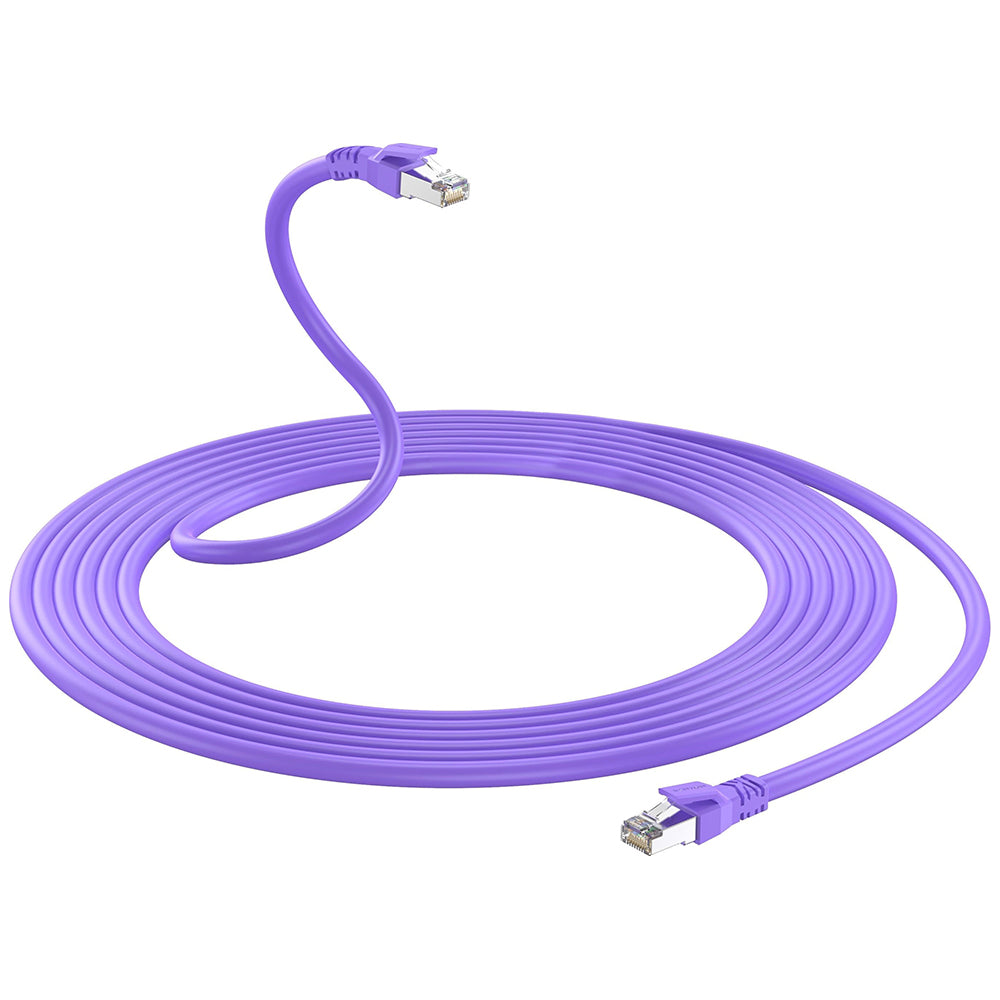 Vention CAT.6A RJ45 Ethernet Network SFTP Flexible Patch Cable with Up To 1000Mbps Transmission Speed for Home and Industrial Networking (Purple) (0.2m, 4m, 6m) | IBMVA | JG Superstore
