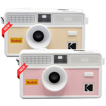 KODAK i60 Reusable Instant Film Camera 35mm Fixed Focus Wide Angle Lens, Built-in Pop Up Flash, Manual Wind and Rewind for Film Photography | Very Peri, Black Yellow, Baby Blue, Bud Green
