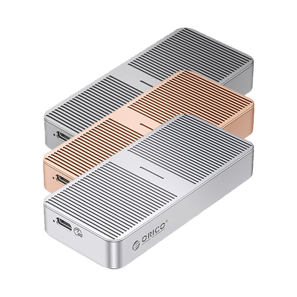 ORICO M.2 NVME SSD Solid State Drive Enclosure with USB4 Type-C Interface, 40Gbps Transfer Rate, 4TB Max Capacity with UASP TRIM Function for Smartphone PC Desktop Laptop | M224C3-U4 | Gray, Rose Gold, Silver