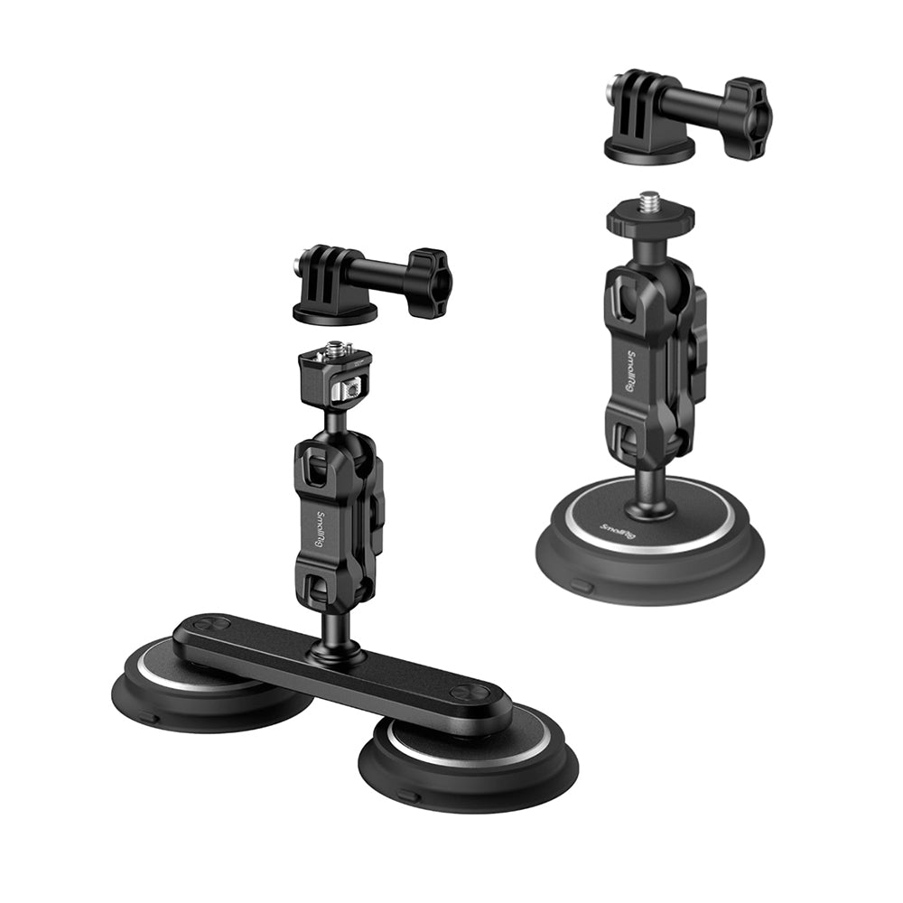 SmallRig Magic Arm with Magnetic Suction Cup & Action Camera Mount Adapter for GoPro, Insta360, DJI Action & 1/4" Thread for Sony, Canon, Nikon, Lumix, FUJIFILM Compact Digital Cameras | 4466