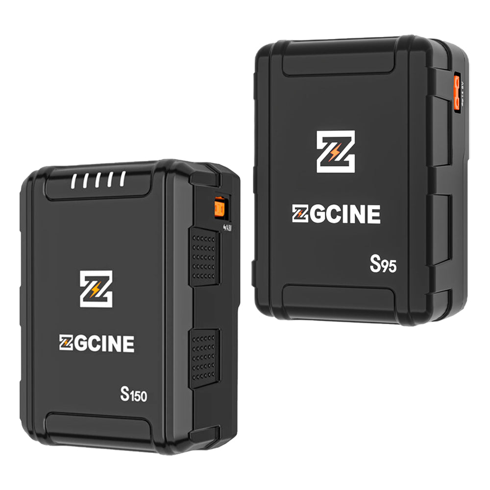 ZGCINE ZG-S150 133Wh / ZG-S95 95Wh V-Mount Battery with Dual USB-C PD Ports 100W Fast Charging, 2 D-Tap and Barrel DC Outputs, 5-Level LED Indicator, Compact Power Hub for Mobile Phones, Cameras, LED Lights, Monitors and Video Production