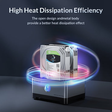 ORICO 10Gbps 2.5 to 3.5" HDD / SSD SATA 3.0 to USB 3.2 Gen2 Type C RGB Hard Drive Docking Station Dual-Bay / Single-Bay with 36TB Maximum Disk Storage Capacity for Windows MacOS Linux Computer PC Laptop MacBook iMac | 5528C3 5518C3