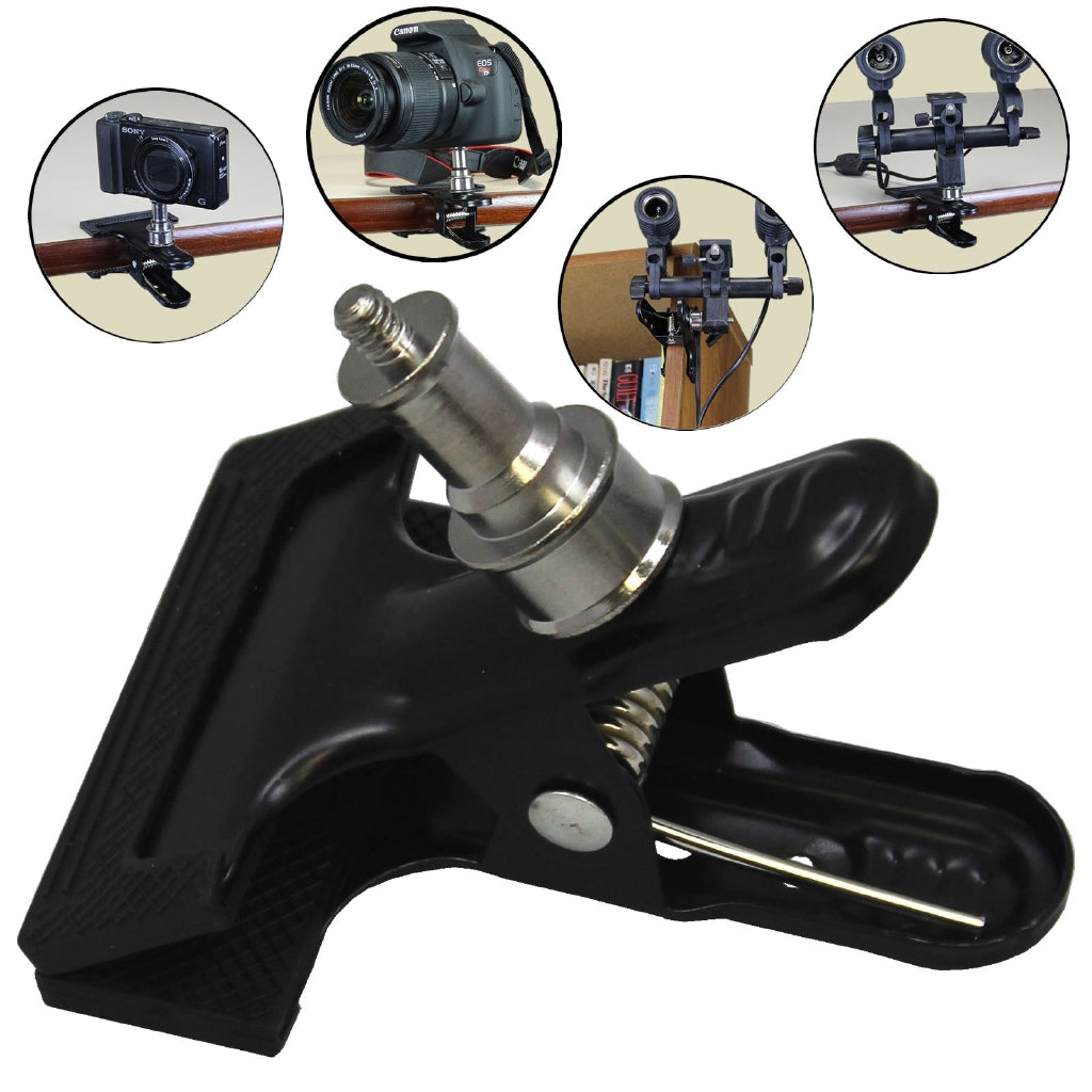 Pxel AA-CT3 Clip Clamp 1/4" Stud Spigot Holder Background Backdrop Lighting Stand
