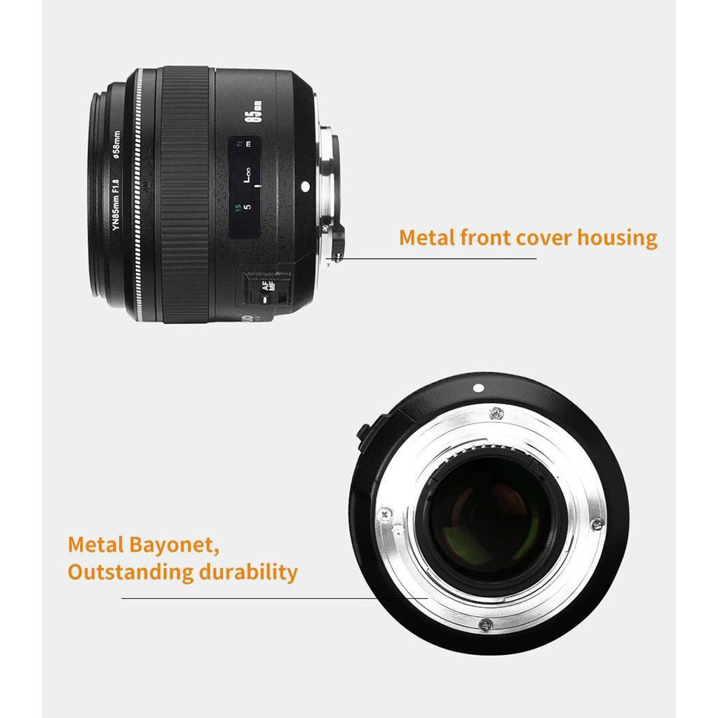 Yongnuo YN85MM F1.8N Camera Lens for Nikon Auto Focus Large Aperture AF MF DSLR Camera Lens