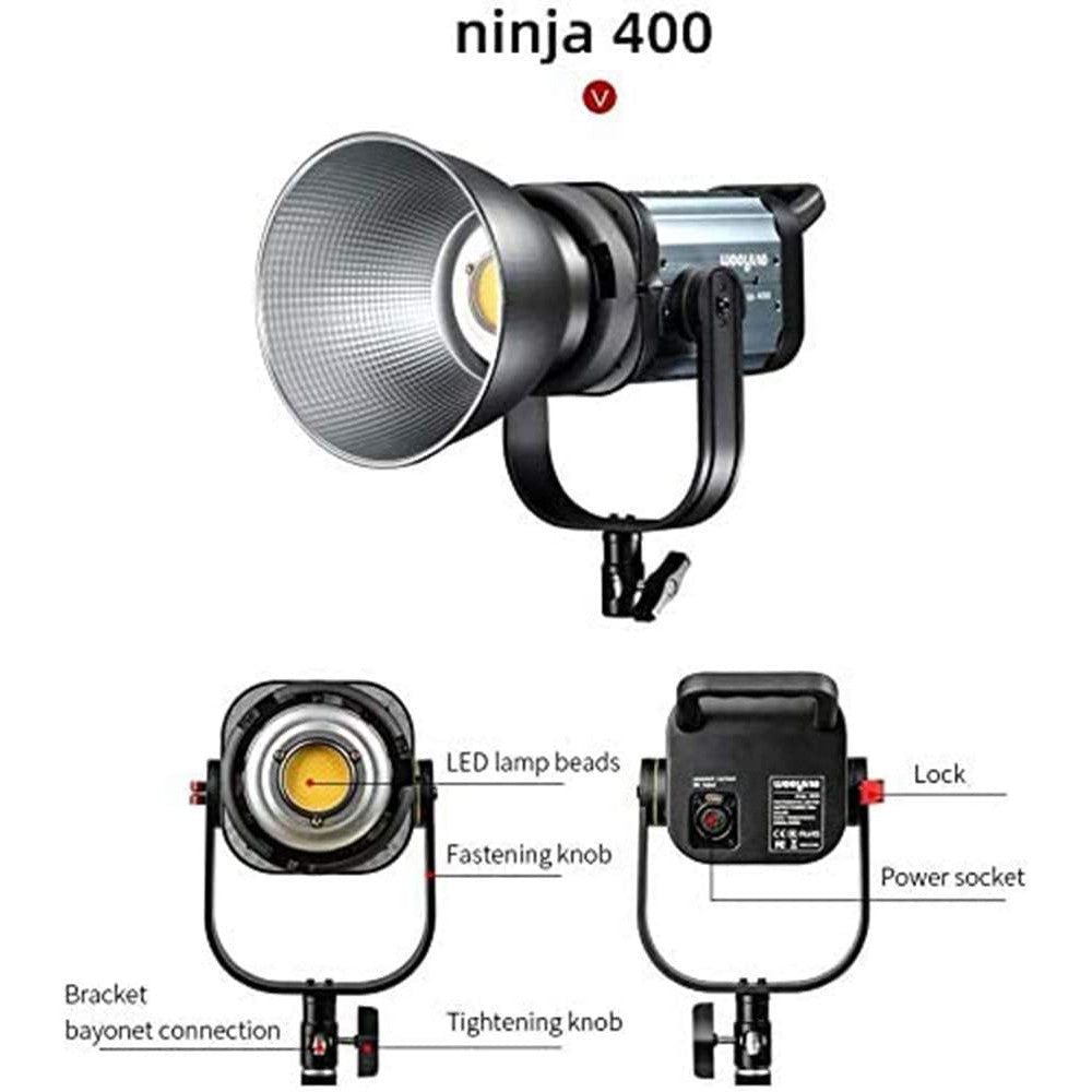 Viltrox Weeylite Ninja 400 150W Bi-Color 2500K-8500K LCD Panel LED Video Light Output Bowens Mount Studio Light App Control