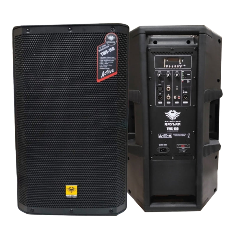 KEVLER TWS Series 12" / 15" 800W 2-Way Active Loudspeaker (PAIR) with Built-in Class D Amplifier, High-Pass Filter, DSP Preset Modes, Bluetooth Function, Built-In USB Port, SD Card Slot and Multiple Handles TWS-12D TWS-15D