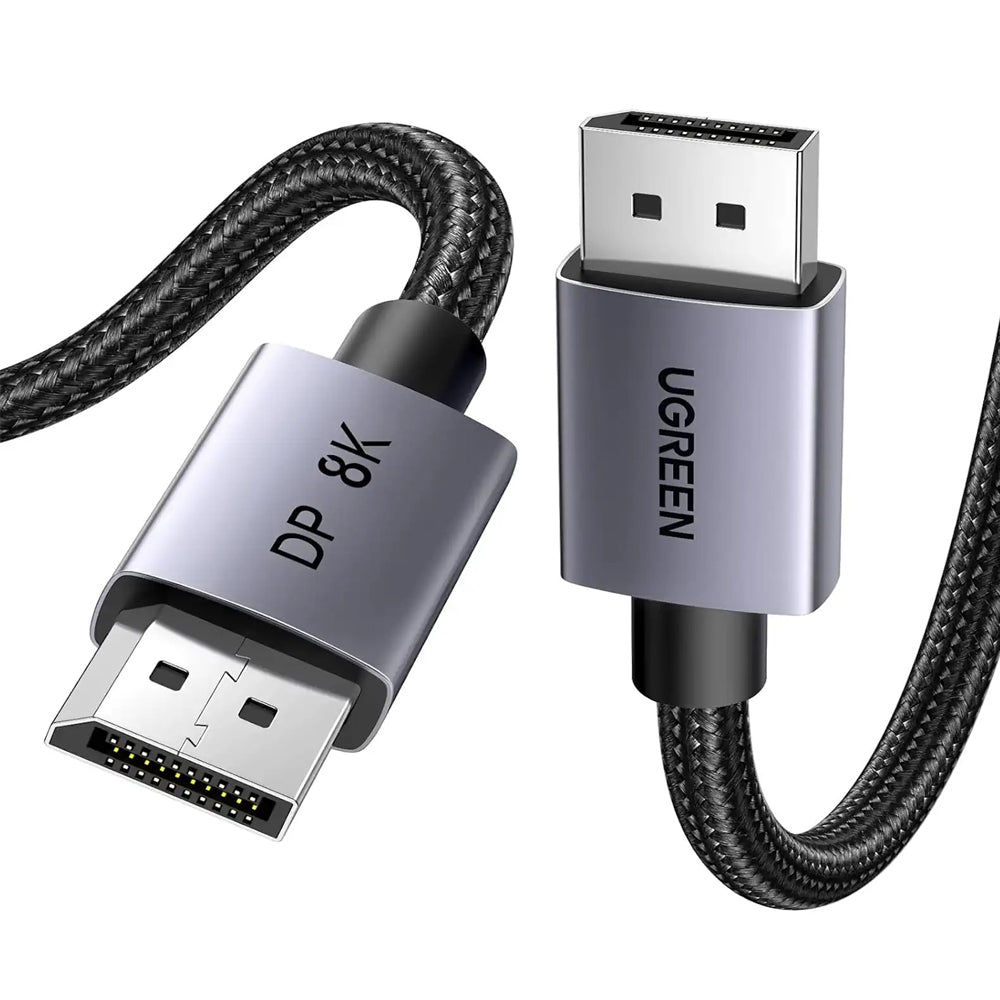 UGREEN 8K UHD DP 1.4 High-Speed DisplayPort Cable - Supports 32.4Gbps Transmission, 240Hz Refresh Rate, 24-bit Audio, 3D Visuals & Dymic HDR for TVs, Monitors, Projectors, Cameras, Laptops & Computers | DP120