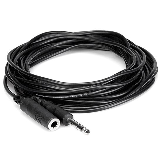 Hosa Technology Stereo 1/4" Female Phone to 1/4" Male Phone TRS Headphone Extension Cable - 25'