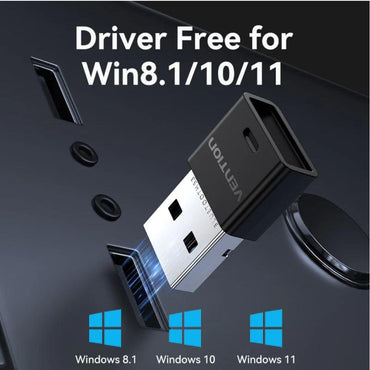 Vention 5.3 USB Bluetooth Adapter with 2000Mhz Frequency Band and 20M Transmission Range for Bluetooth Headset, Keyboard, Mouse, Speaker, Mobile Phone, printer, Computer Game Controller