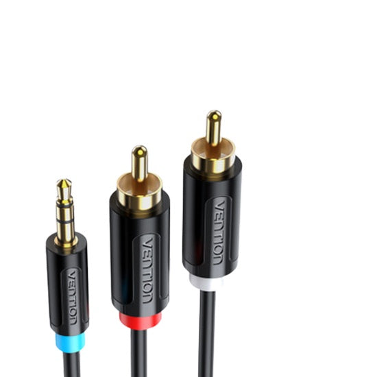 Vention TRS 3.5MM Male to Dual RCA Male 10-Meters Gold Plated (BCL) Audio Cable for Amplifiers, Laptops, Speakers, Mixers