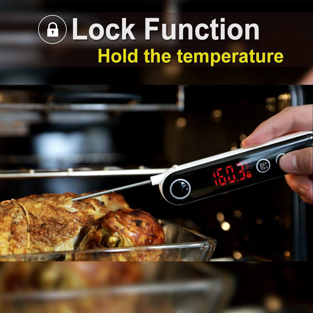ThermoPro TP-18S TP18S Ultra Fast Digital Meat Thermometer with Thermocouple Instant Read Thermometer for Kitchen Cooking Food Candy Thermometer for BBQ Grill Smoker Deep Fry Oil Thermometer