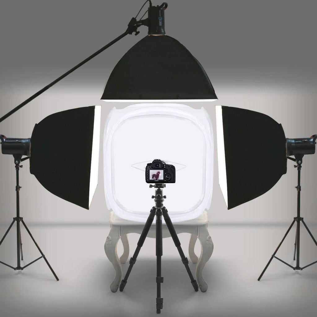 Pxel LT90 90x90cm Photo Soft Box Photography Light Tent Cube Softbox for Camera Studio Product Photography with 4 Backdrops