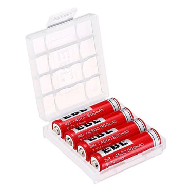 EBL LN-1450 3.7V 14500 800mAh Li-ion Lithium Ion Battery with Up to 1200 Recharges, and Improved Low Self-Discharge for Portable and EUPDATEncy Electronics (Pack of 4)