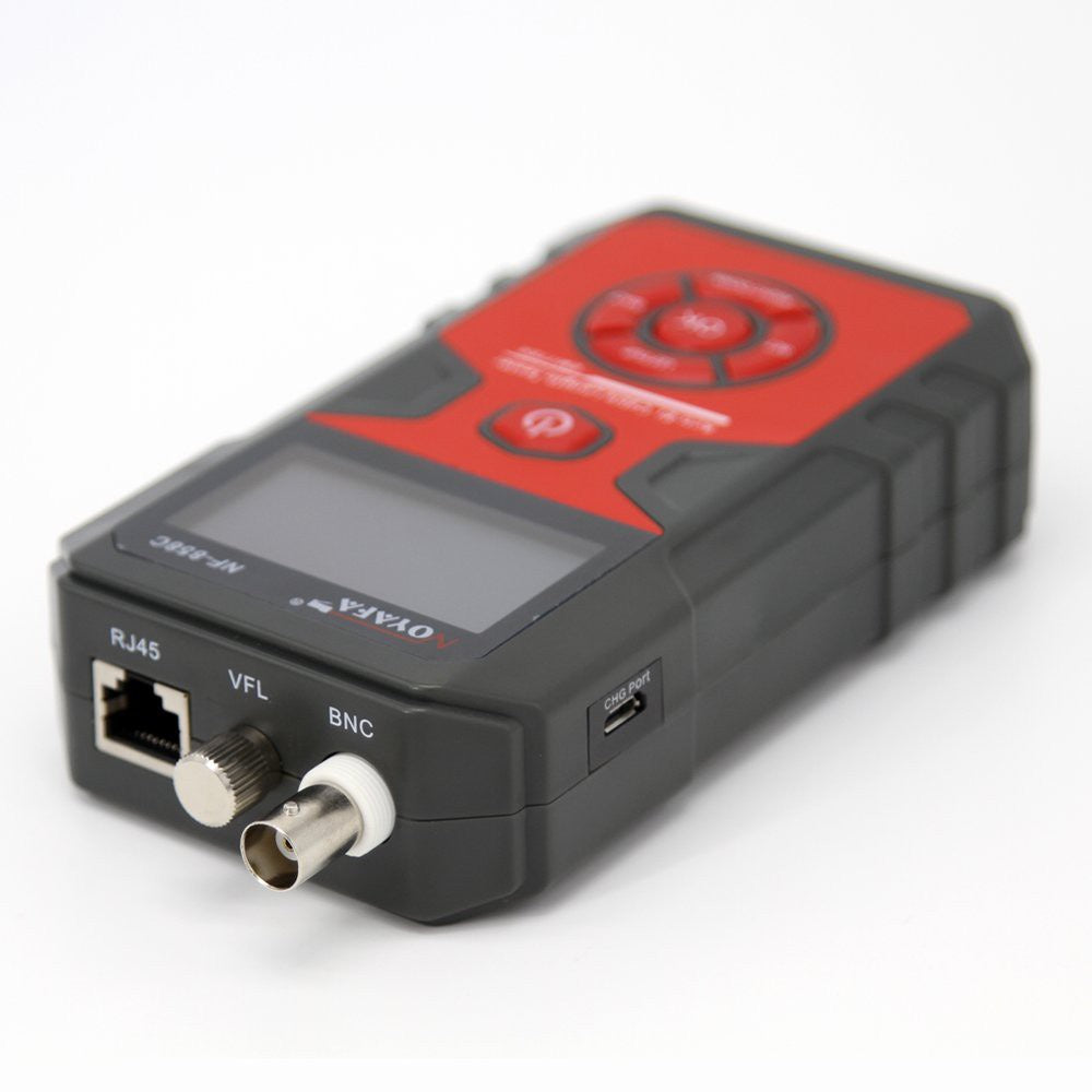NOYAFA NF-858C Wire Tracker LCD Cable Tester RJ11 RJ45 BNC VFL Mic USB Lan Tester Network Cable Tester Tracer Detector Wiring