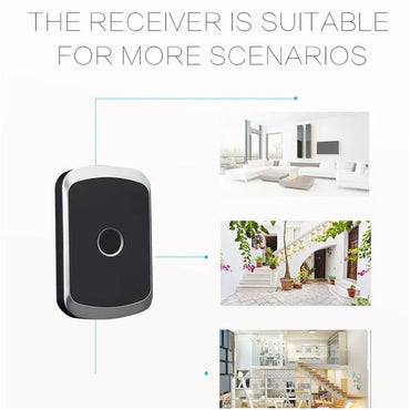 DAYTECH DB06 Smart Wireless Doorbell Plug and Play AC 110V-240V Water-Resistant 300m Long Range Door Bell Buzzer with Adjustable Volume, 36 Chimes and Tunes for Home Office Indoor and Outdoor Installation