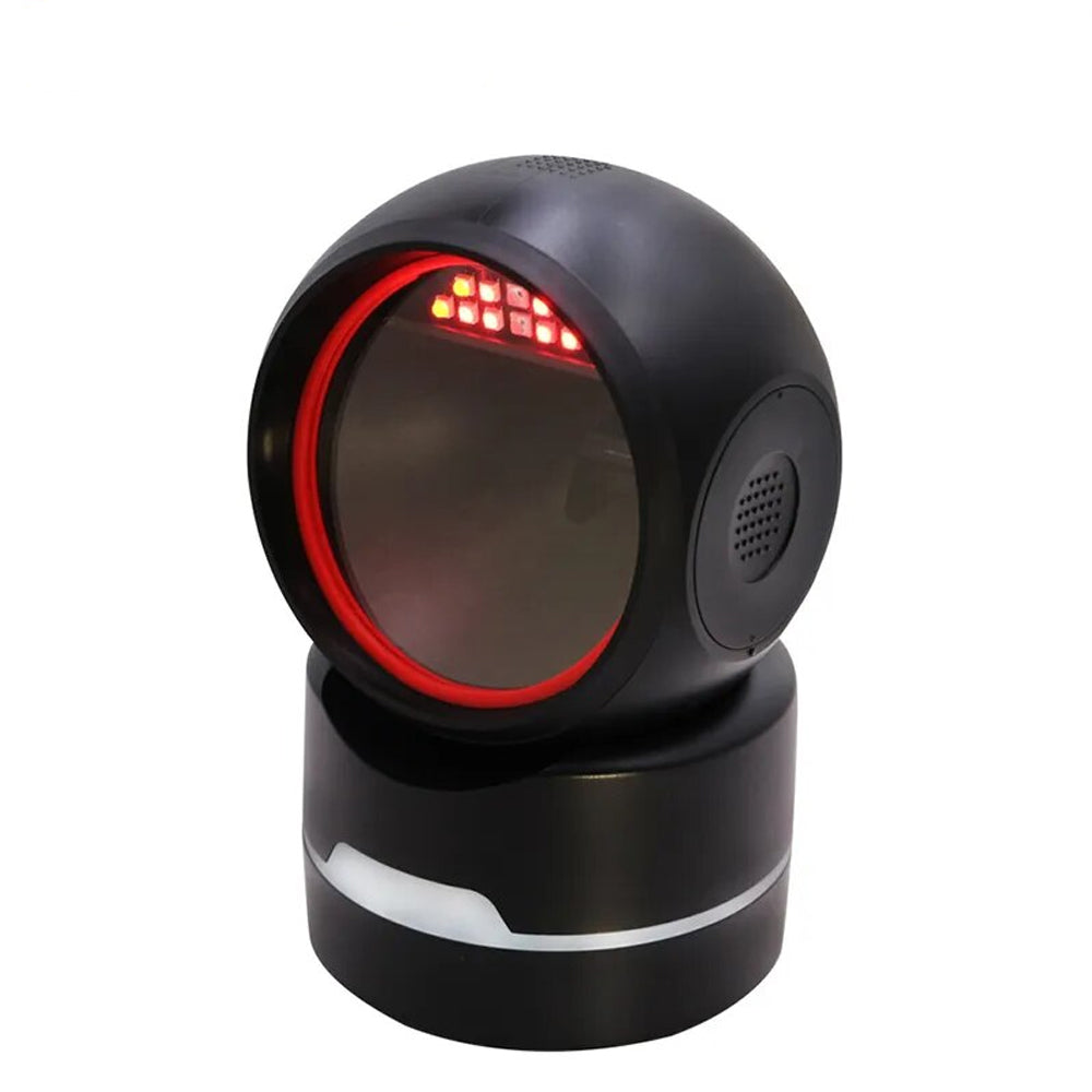 Logicowl OJ-MP6800 Adjustable Hands-Free High-Speed LED Desktop 1D/2D Barcode and QR Code Scanner, with 1600 Optical Resolution, RJ45 to USB Connection, 1GHz Processor, and IR Precise Sensor Up to 15cm Max Distance