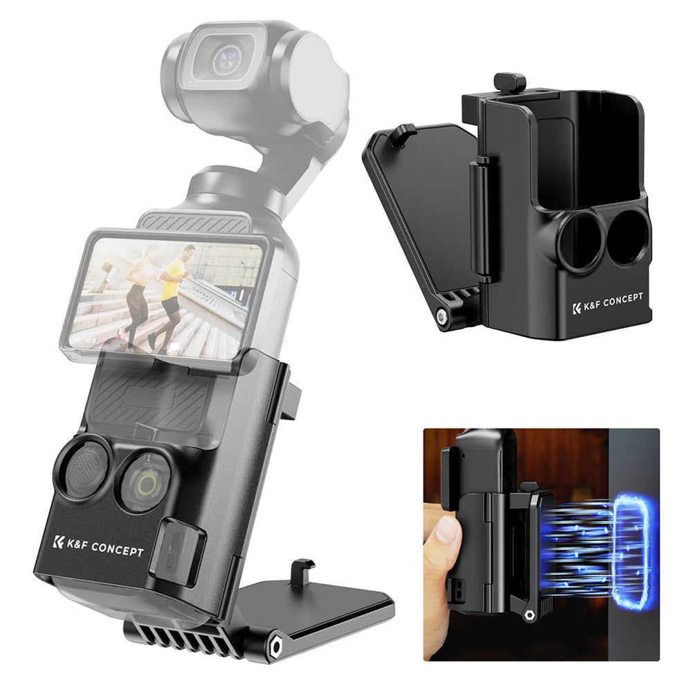 K&F Concept DJI OSMO POCKET 3 Expansion Mounting Frame with Cold Shoe Mount & 1/4"-20 Mount Adapter for Tripods, Selfie Sticks, and Camera Accessories
