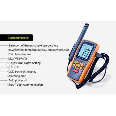 Benetech GM1361 Digital LCD Display Thermo-hygrometer Temperature and Humidity Meter