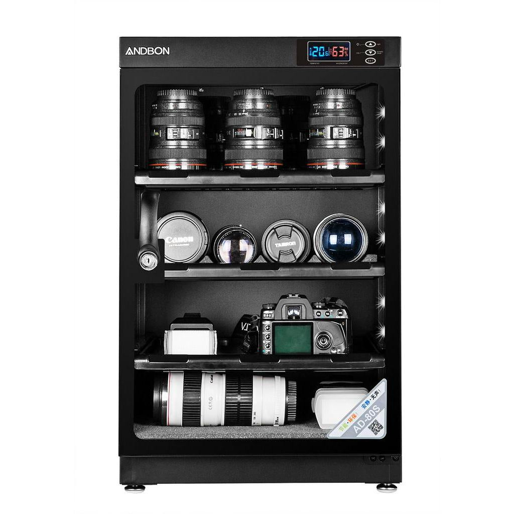 Andbon AD-80S Dry Cabinet Box 80L Liters Digital Display with Automatic Humidity Controller