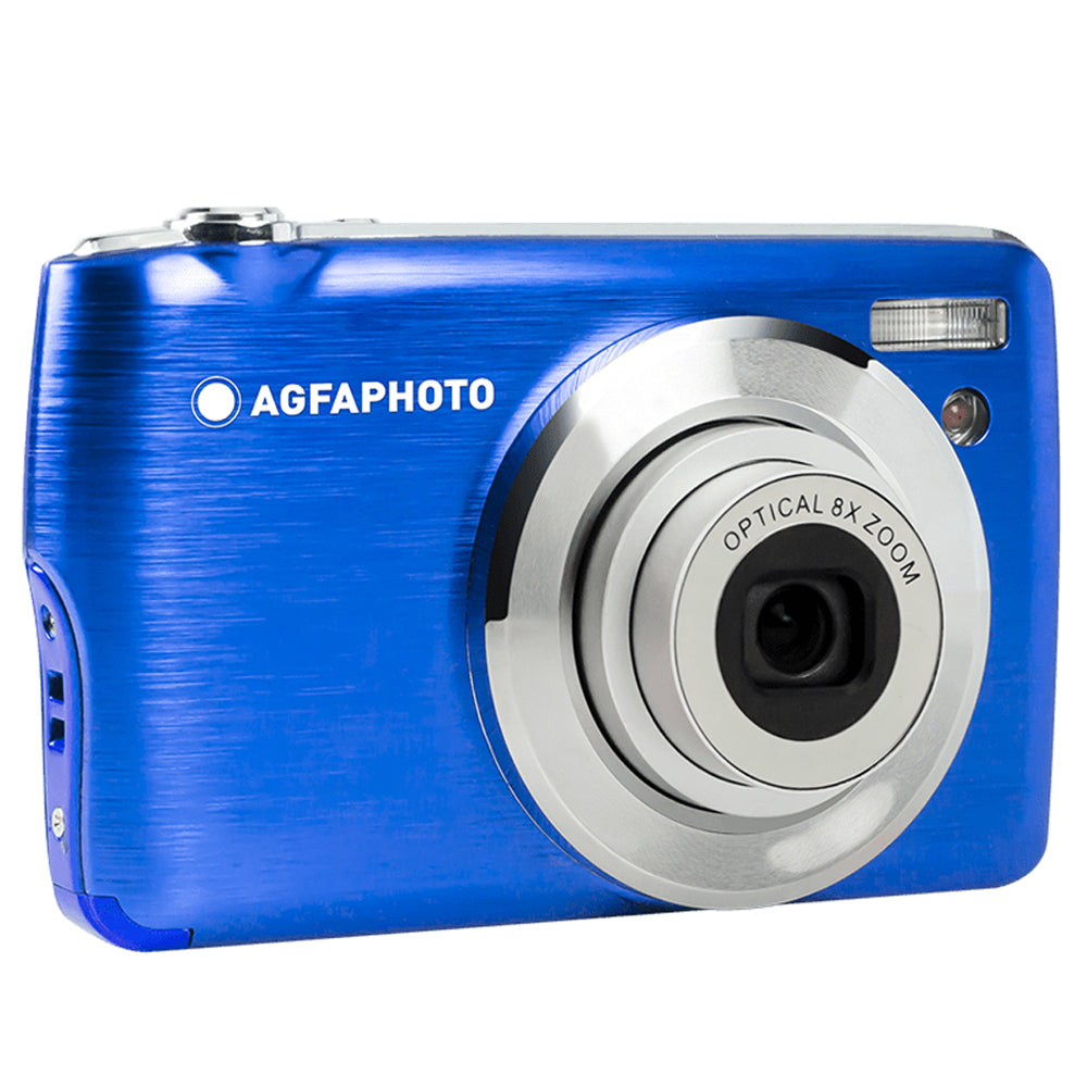 AGFAPHOTO Realishot (DC8200) 21MP Digital Camera with CMOS Sensor, FHD 1080p Video Capture, 8x Optical Zoom, 2.7" TFT Screen Display, Max 32GB Memory Storage Support for Photography Videography | Black, Blue, Pink, Purple, Red, Gray/Silver