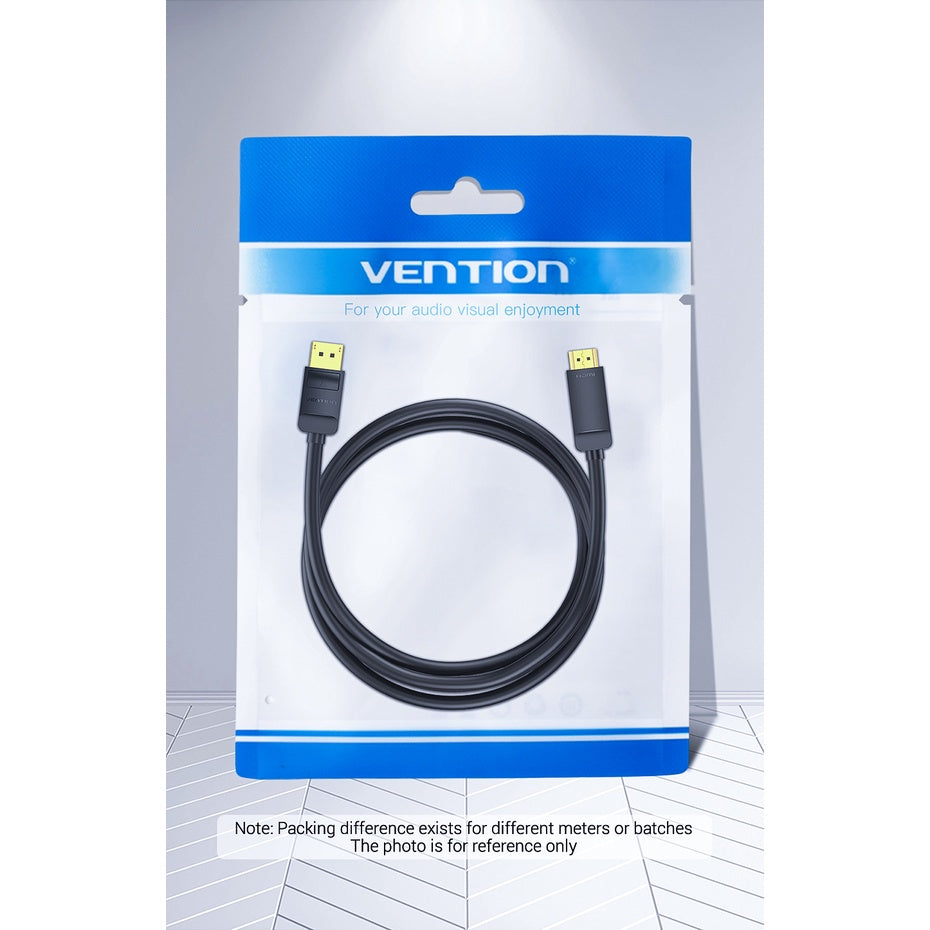Vention 4K / 30Hz DP Male to HDMI Male Gold Plated (HAG) Displayport Cable for PC, Laptop, TV, Projectors, Monitors (Available in 1M, 1.5M, 2M, 3M, and 5M)