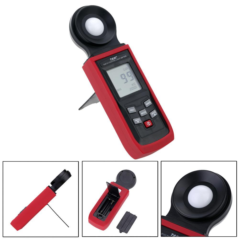 Tasi TA8120 Series Digital Photography Light Meter LUX/FC 200-200,000Lux Lux Meter (Battery Included) with Integrated Illuminometer, Data Logging - Environmental Tester | TA8121 TA8123 | JG Superstore