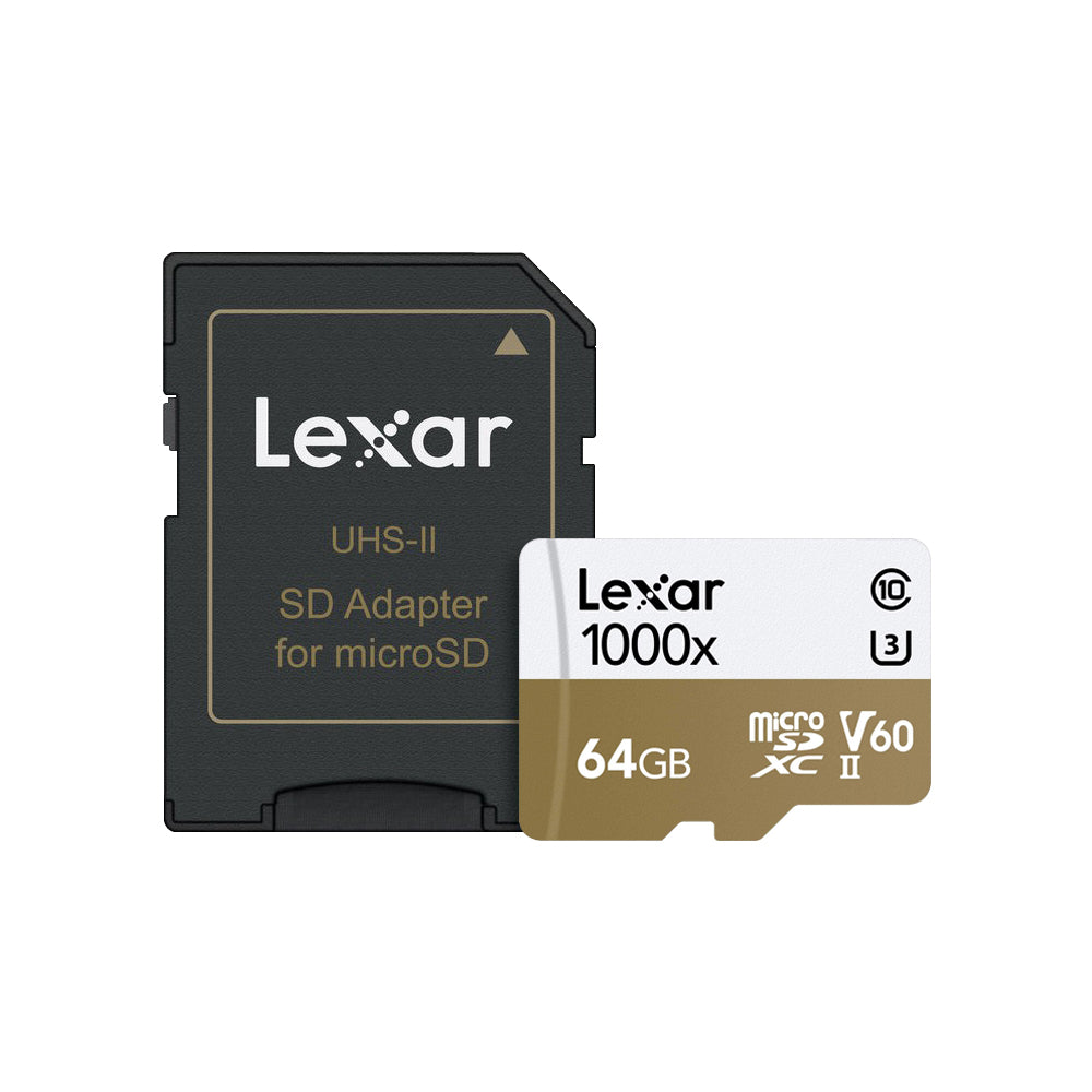 Lexar Professional 1000x MicroSDXC UHS-II 64GB Memory Card with USB 3.0 Card Reader | Model - LSDMI64GCB1000A