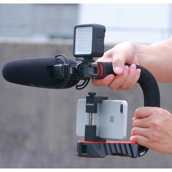 Ulanzi U-Grip Pro Triple Shoe Mount Stabilizer Handle Grip Camera Phone Video Rig Kit