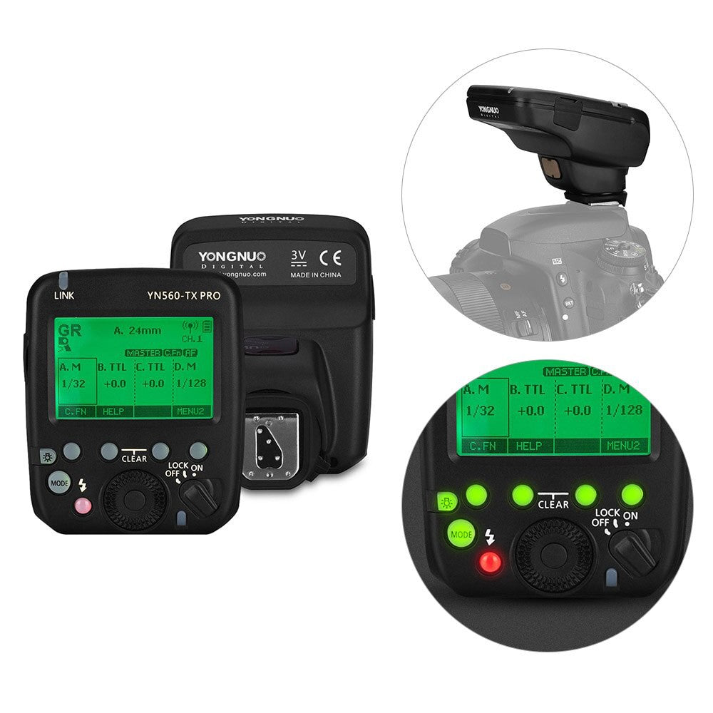 Yongnuo YN560 TX PRO N Wireless Manual Flash Transmitter Trigger for YN200 RF603 RF605 YN622 Nikon