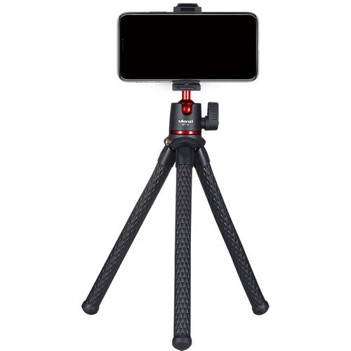Ulanzi MT-11 Flexible Octopus Mobile Phone Camera DSLR Mirrorless Tripod 2 in 1 with Foldable Clip Magic Arm, 1/4"-20 Extension Port for Youtube Tiktok Vlog Vlogging Livestream Streaming Video
