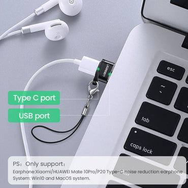 UGREEN USB-A Male to USB-C Female Fast Charging & Data Sync USB Connector Adapter Dongle