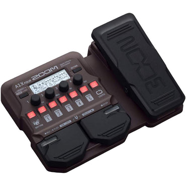 Zoom A1X Four Acoustic Instrument Multi-Effect Processor with Expression Pedal for Acoustic Guitar, Saxophone, Trumpet, Violin, Harmonica, and Acoustic Bass with 80+ Effects, Looper, and Drum Machine