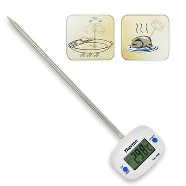 Eagletech TA-288 Digital LCD Thermometer for Meat and Liquid used for Oven cooking (White)
