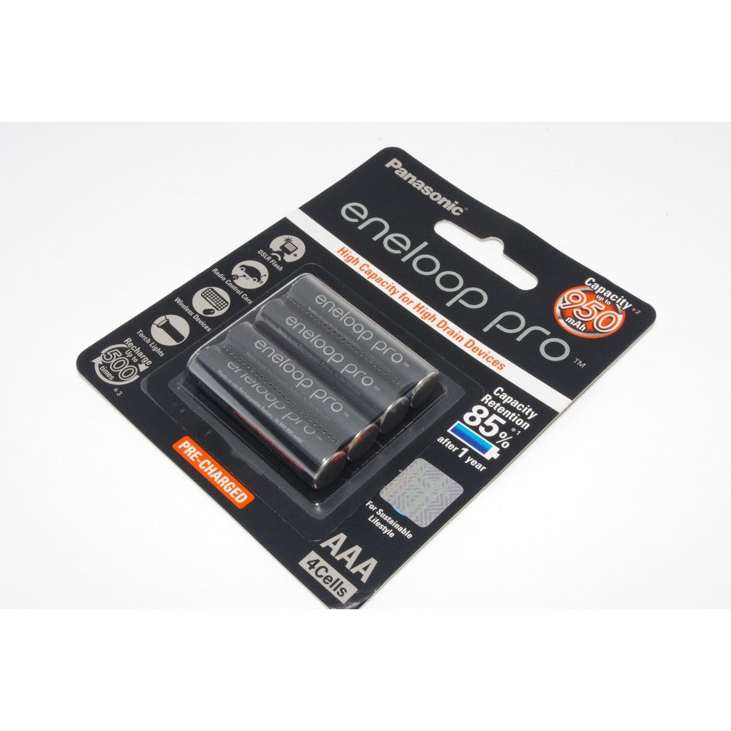 Panasonic Eneloop Pro BK-4HCCE-4BT Rechargeable Battery AAA Pack of 4 (Black) x6