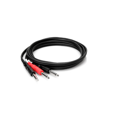 Hosa Technology Stereo 1/4" Male to 2 Mono 1/4" Male Insert Y-Cable - 3.3'