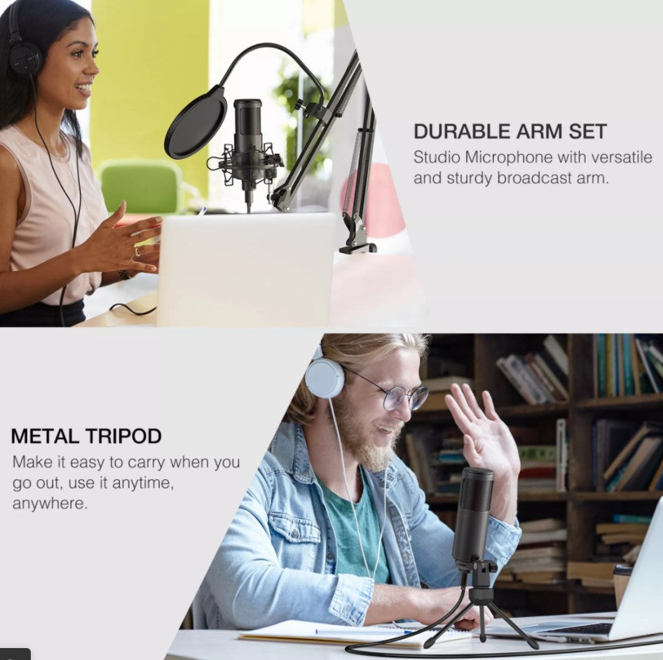 Fifine F1 5V Professiol Studio Microphone for Vlogging, Music Recording and Livestreaming