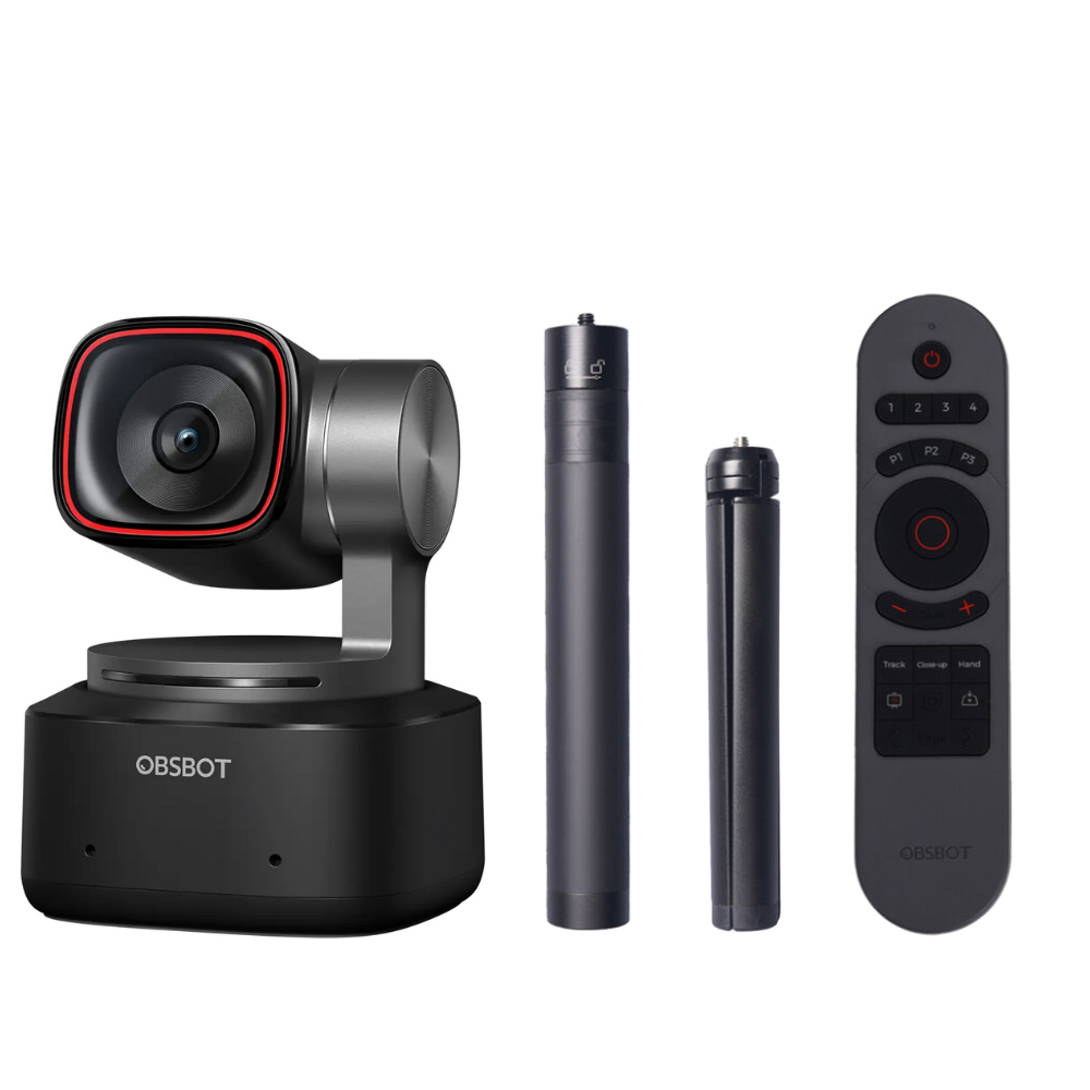 Obsbot Tiny 2 4K AI-Powered PTZ Webcam with USB C 3.0 Type C, Auto Focus & Tracking for Web Camera Live Streaming, Home Workspace Setup, Conference Meeting, Online Class - Support Windows, Mac OS, Linux, PC, Laptop, Computer, Macbook, iMac