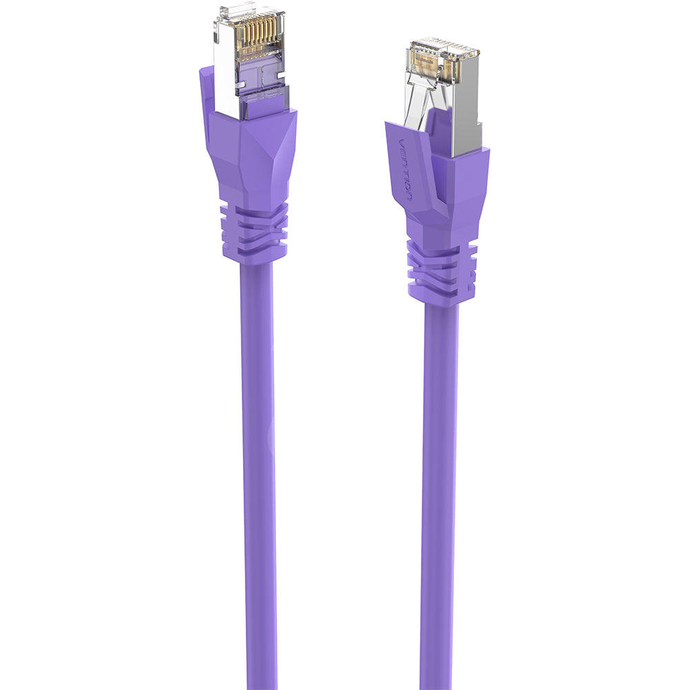 Vention CAT.6A RJ45 Ethernet Network SFTP Flexible Patch Cable with Up To 1000Mbps Transmission Speed for Home and Industrial Networking (Purple) (0.3m, 0.5m, 1m, 1.5m, 2m, 3m, 5m, 8m, 10m) | IBMV | JG Superstore