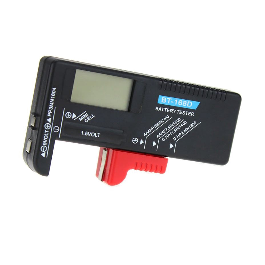 Eagletech BT-168d AA/AAA/C/D/9V/1.5V LCD Digital Button Cell Battery Tester Meter Indicate Volt Tester Checker