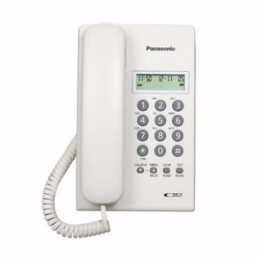 Panasonic KX-T7703 Landline Telephone with 2 Line LCD Display, Caller ID Compatible, Need No Batteries (Power Source from Telephone Line)
