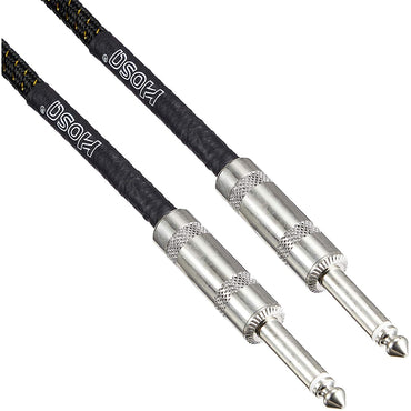 Hosa Technology 18C4 3GT Series Cloth Guitar Cable (Black/Gold) - 18'