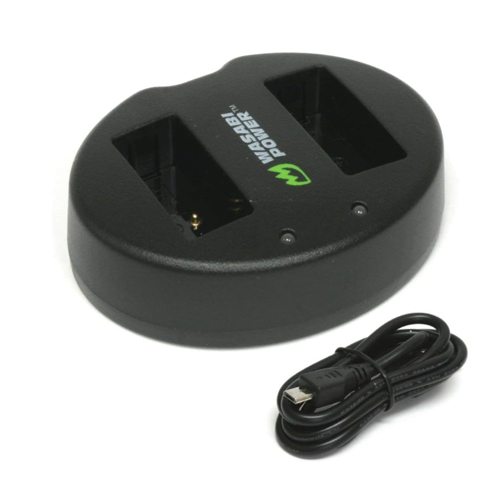 Wasabi Power Canon LP-E17 Dual Battery Charger with USB-A to Micro USB Charging Cable for Canon EOS R100 R10 R50 R8 M6 M5 M3 Mirrorless, 77D 850D 800D 750D 700D 250D 200D DSLR Camera | LCH-DC-LPE17