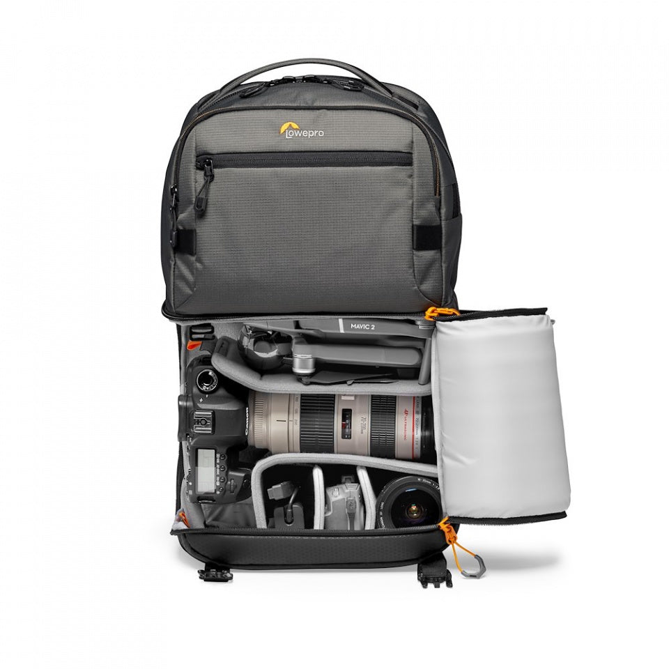 Lowepro Fastpack Pro BP 250 III Gray Lighweight Backpack for Mirrorless DSLR, Folding Drone Kit
